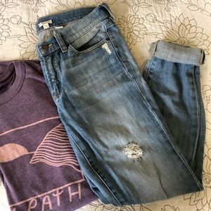 J. Crew Factory Distress Skinny Jeans - 27